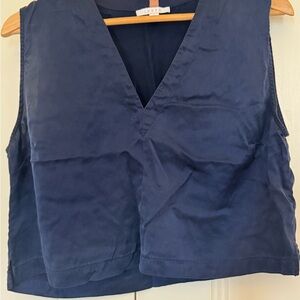 Lunya Navy Silk Pajama set